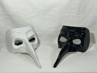 2 Long Nosed Venetian Masks 