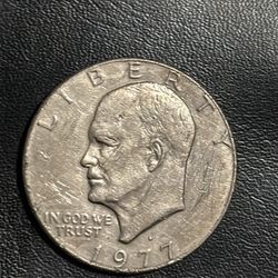 1977 D Eisenhower Silver Dollar Denver Mint, circulated