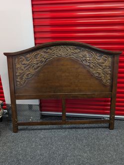 Pier 1 Imports Ornate Carved Wood Headboard size Queen