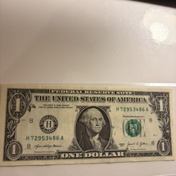 2021 Eight Digits Broken Ladder Fancy Serial Number One Dollar Bill