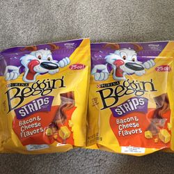 Purina Beggin Strips dog treats 25 oz each