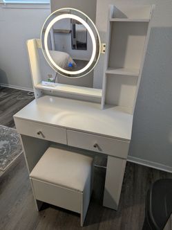 Vanity Desk with Stool