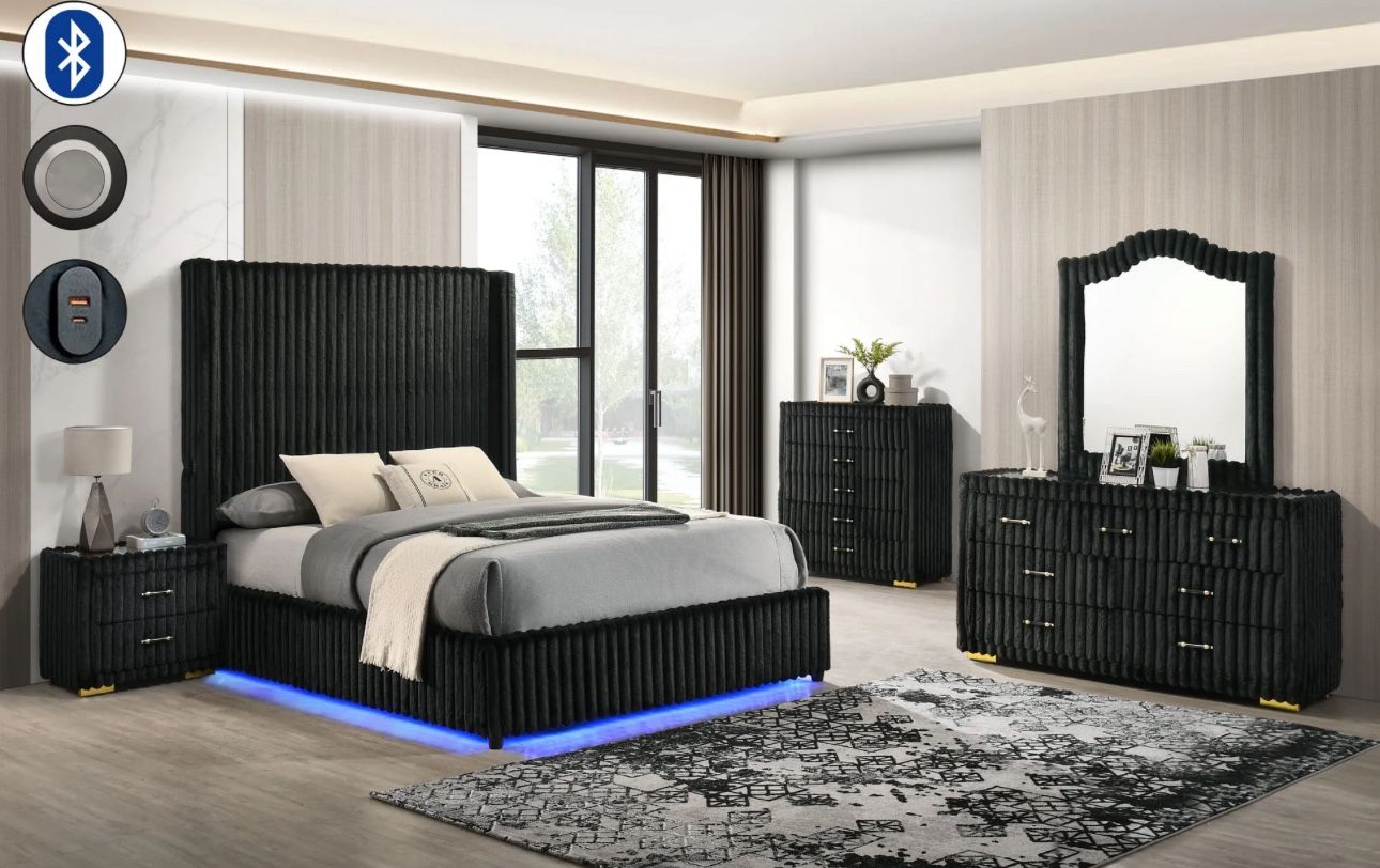 NEW ONLINE LUX BEDROOM FURNITURE SET - BED MATTRESS SPECIAL FINANCING AVAILABLE 