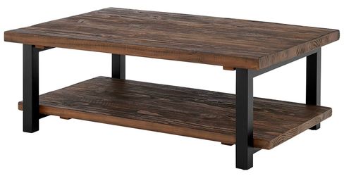 Alaterre AZMBA1220 Sonoma Rustic Natural Coffee Table, Large, Brown, 48",