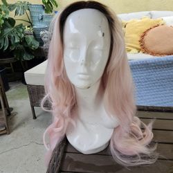 Long Ombre Pink Hair Wig