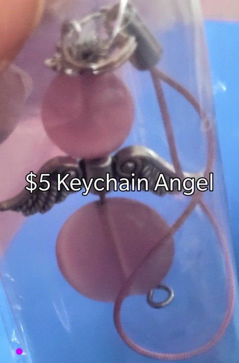 Pink Angel Keychain