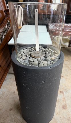 Tall Cylinder Concrete Burner/Cilindro De Cemento