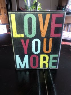 Love You More • Wall decor // Sign 