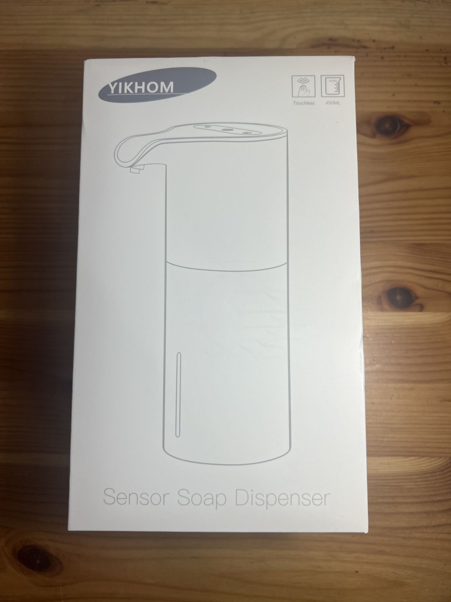 YIKHOM Liquid Dish Soap Dispenser, 15.37 oz/450mL ,Automatic Touchless Hand Sanitizer Dispenser Electric, Motion Sensor Waterproof Pump for Bathroom