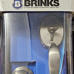 Brink's Passage Door Handleset Interior Ball Doorknob Satin Nickel Finish 