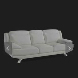 SOPHIA VERGARA WHITE LEATHER COUCH - 3 SEATER