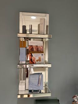 Mirrored Display Shelves