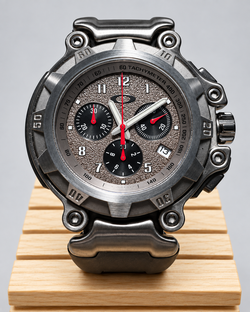 Rare Oakley Crankcase Swiss Chronograph Watch Sapphire Crystal + Boxes