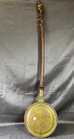 Very Old 43 Inch Brass Bed Warmer