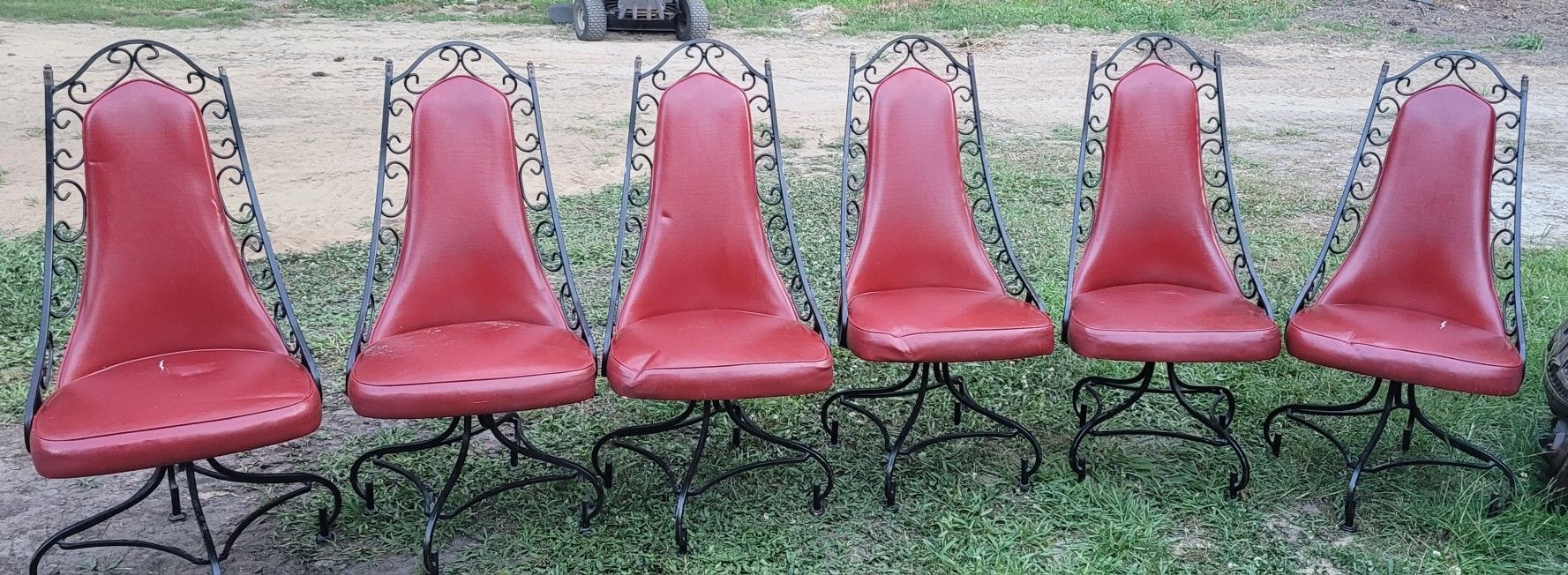 Red Swivel Chairs