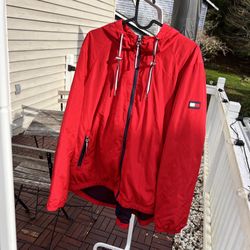 Tommy Hilfiger light jacket in red women size XL