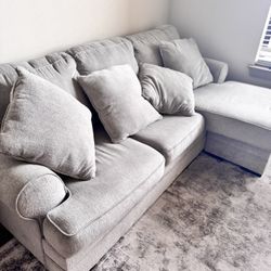 Beige Sofa Chaise Couch