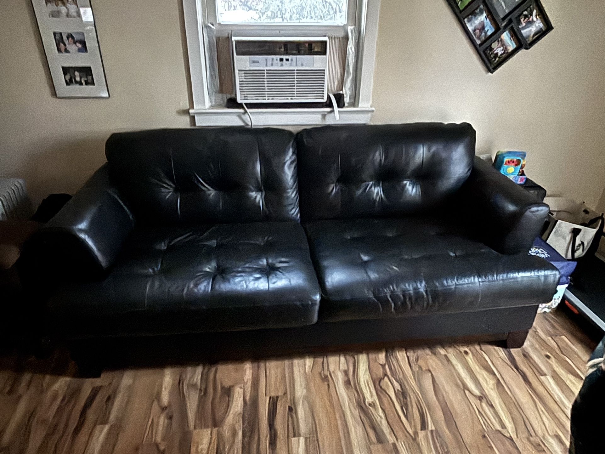 Black Leather Sofa