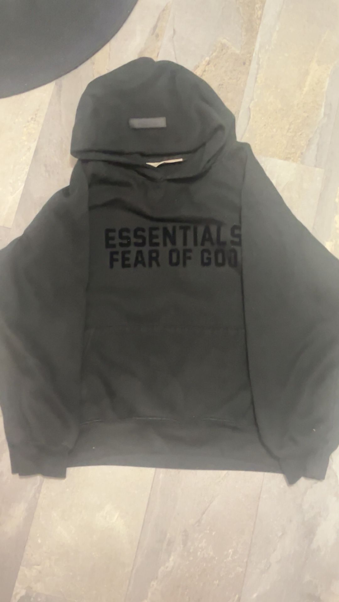 Black essentials fear of God hoodie Size M