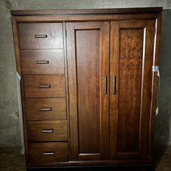 Wooden Wardrobe Closet W/ Drawers