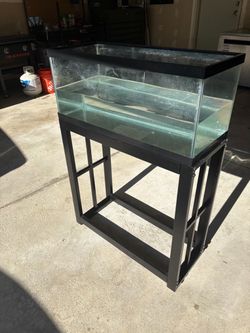Glass Aquarium Tank with Metal Stand
