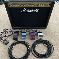 Marshall Amp With 4 Pedals 