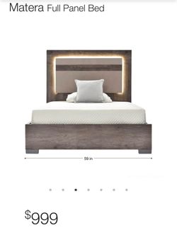 El dorado Matera Nightstand and Bed frame