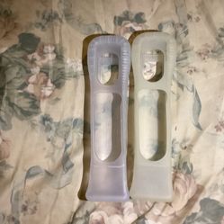 2 Silicone Clear Motion Plus Controller Cover for Nintendo Wii