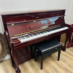 Schuman Cherry Gloss Upright Piano