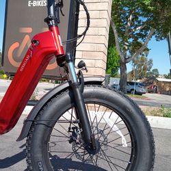 SISIGAD Red Champ 20” Foldable Step Thru Ebike