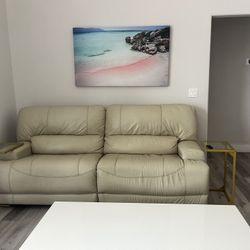 Reclining Leather Couch 