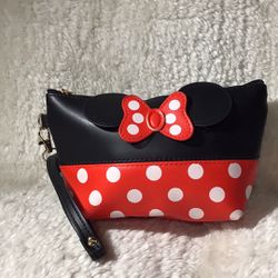 Minnie Mouse Ears Style Polka Dots Cosmetic Bag 