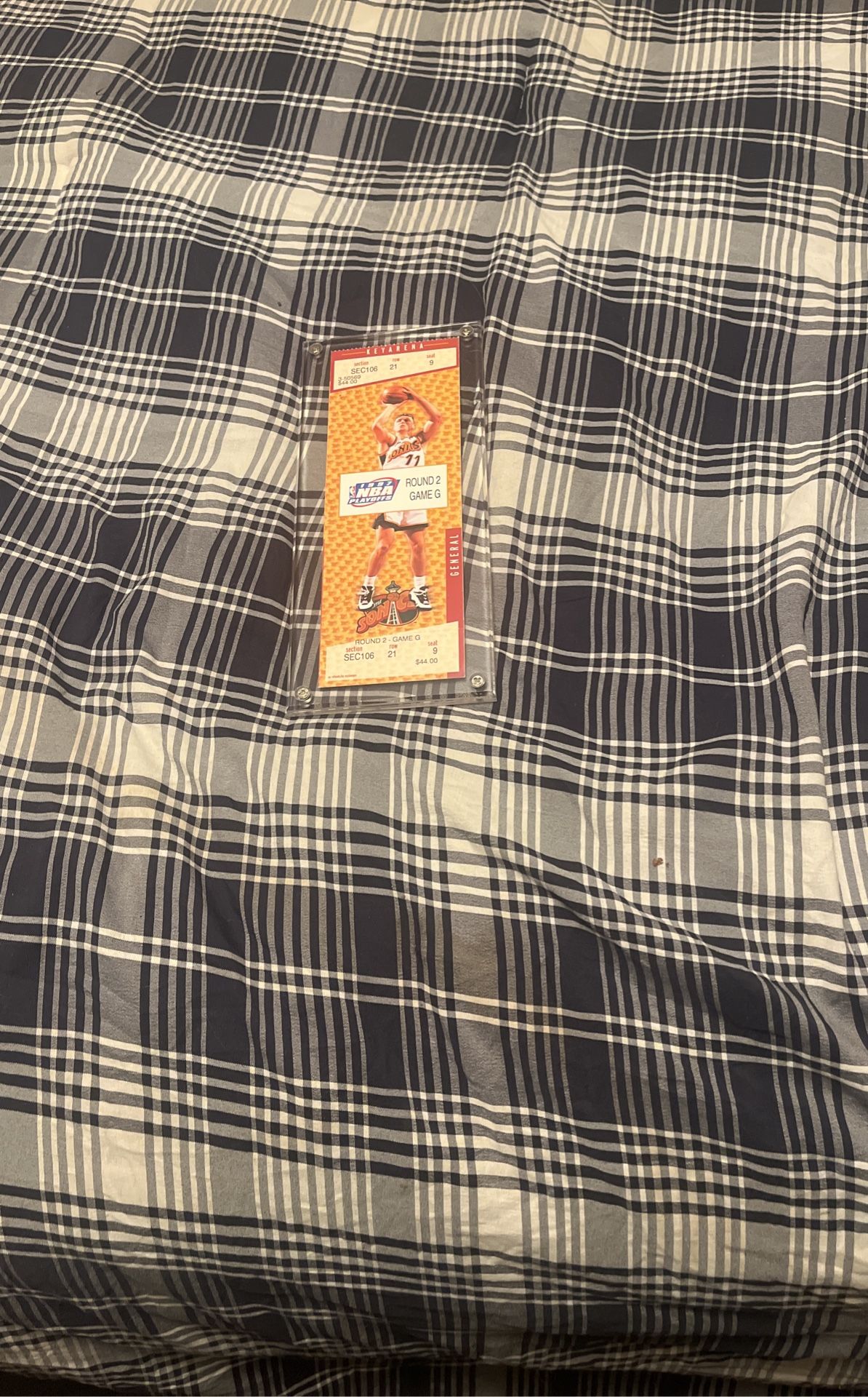 1996-97 Seattle Supersonics Playoff Ticket that was never played