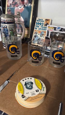 Vintage LA Rams Logo Drinking Glasses Set of 3