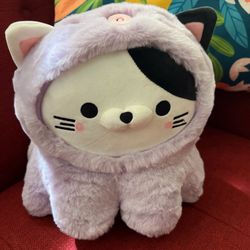 14" Takashoji Cat In Purple Lavender Octopus Costume Plush