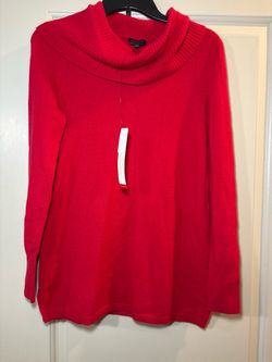 Talbots Red Cowl Neck Sweater