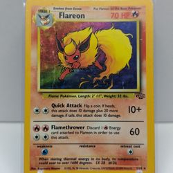 Pokemon Flareon Holo Card