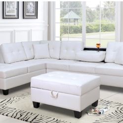 🔥SECTIONAL & SOFA 🛋️  With Free OTTOMAN All Come I’m Box 📦 - Free Delivery 🚚 To Reasonable Distance 
