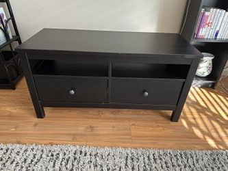 IKEA Hemnes TV Stand with 2 Drawers, Black-Brown