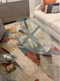 Glass coffee table