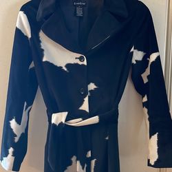 Women, Faux, Cowhide Coat
