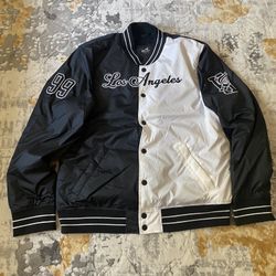 Hollister Los Angeles Cozy Varsity Jacket Adult XL Black White