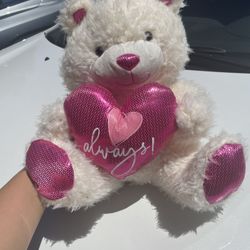 Pink Sequin Teddy Bear 