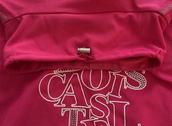 Louis Castel Women's Golf Pink Dachshund Embroidered Beaded Top