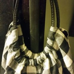 Checkered purse boho
