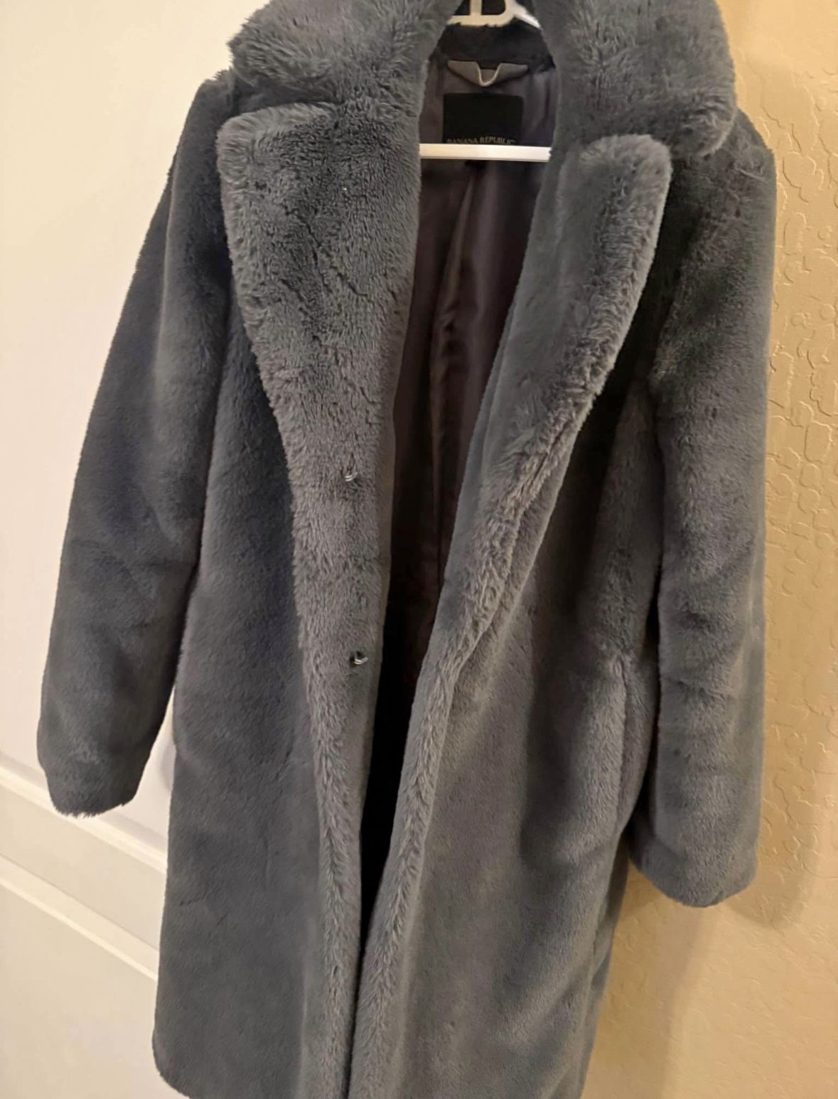 Banana Republic Fur Dress Coat
