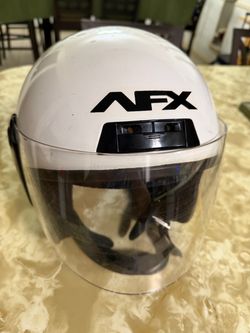 AFX White Open-Face Motorcycle Helmet