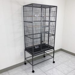 New $160 X-Large 69” Bird Cage for Mid-Sized Parrots Cockatiels Conures Parakeets Lovebirds Budgie, 31x19x69” 
