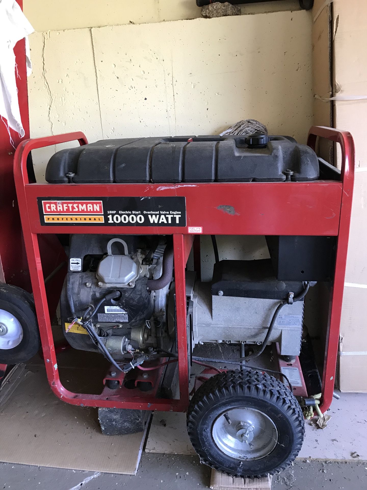Craftsman 18hp 10000 watt generator (GAS)