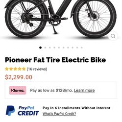 Dirwin Pioneer Fat Tire Electric Bike